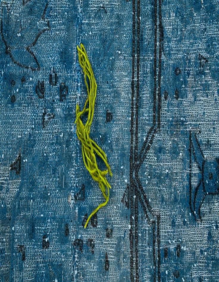 Detail image of  8' x 10' 8  Hand Knotted Ultra Vintage Persian Wool Rug