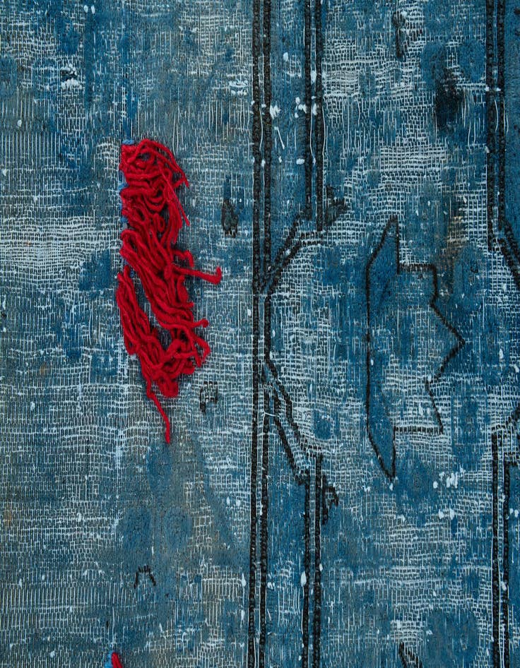 Detail image of  8' x 10' 8  Hand Knotted Ultra Vintage Persian Wool Rug