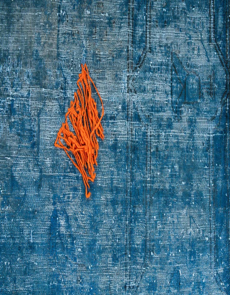 Detail image of  8' x 10' 8  Hand Knotted Ultra Vintage Persian Wool Rug