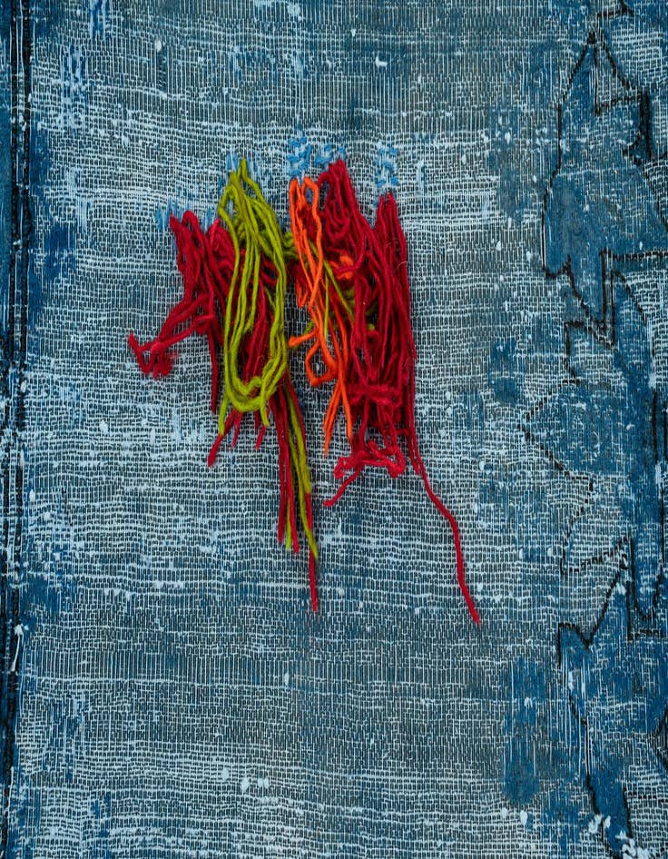 Detail image of  8' x 10' 8  Hand Knotted Ultra Vintage Persian Wool Rug