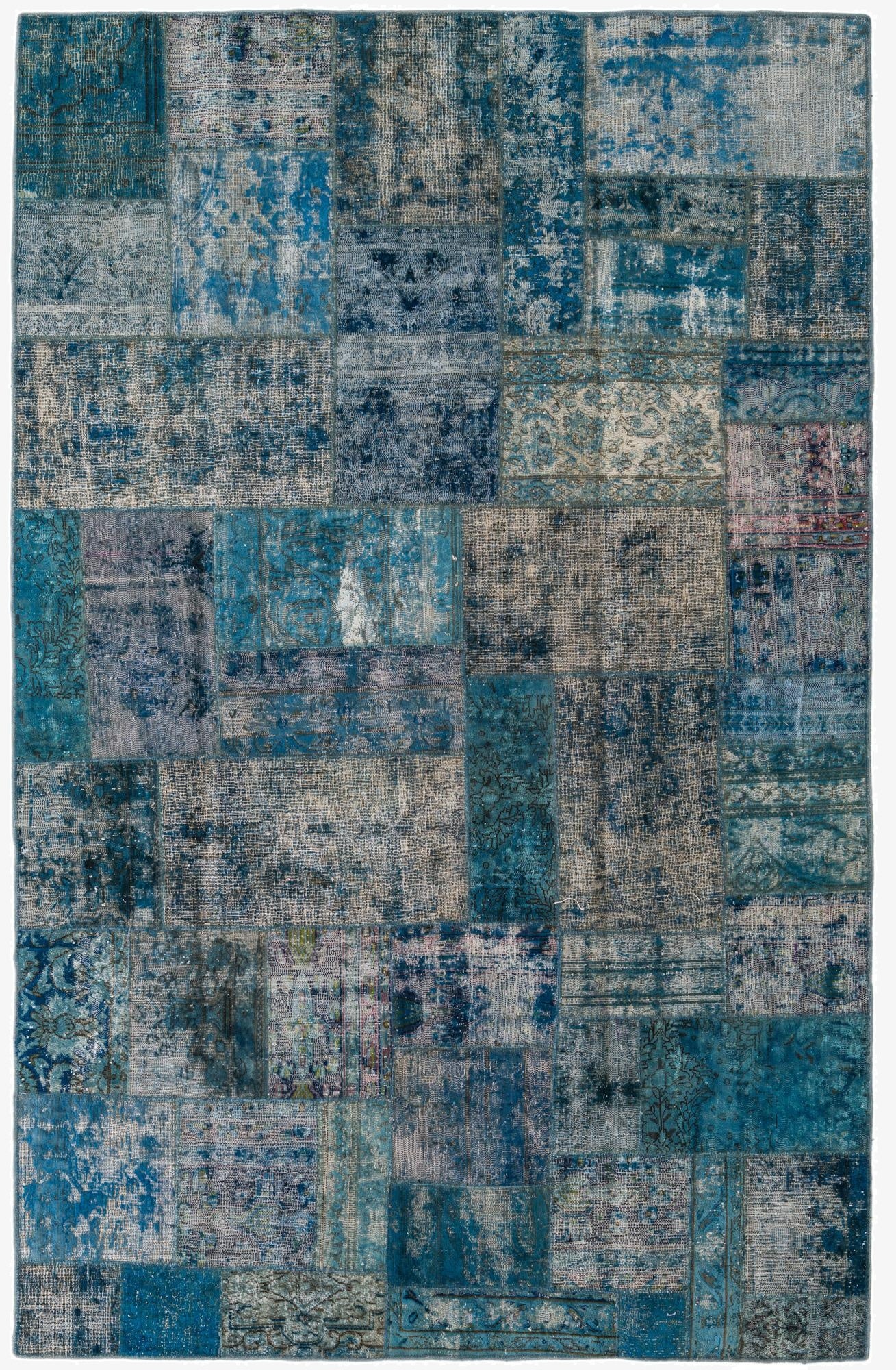  5' 10 x 9' 1  Hand Knotted Ultra Vintage Persian Wool Rug