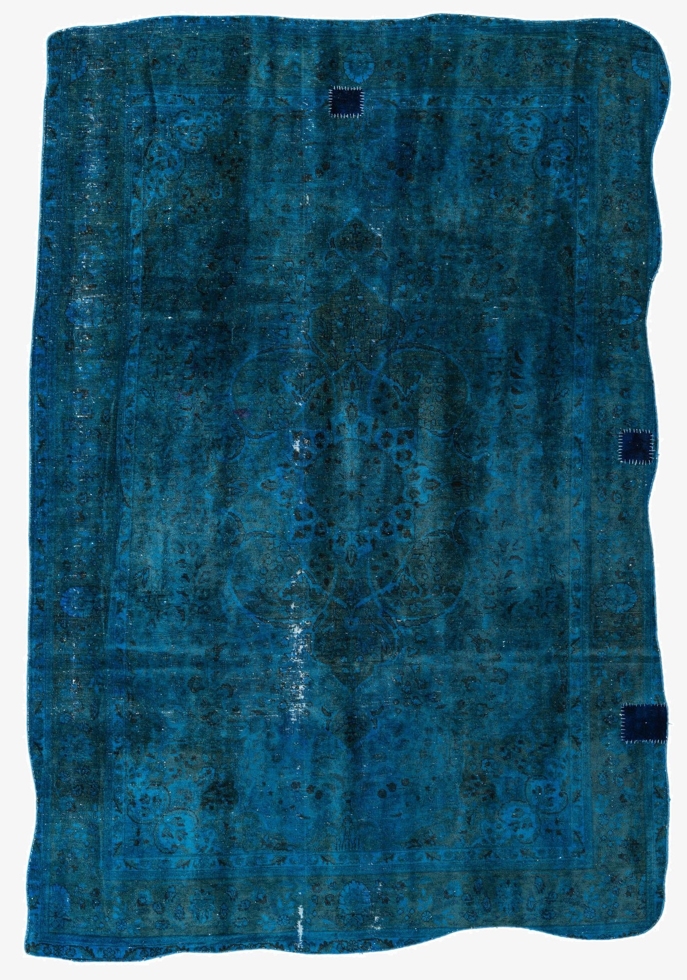  6' 6 x 9' 7  Hand Knotted Ultra Vintage Persian Wool Rug