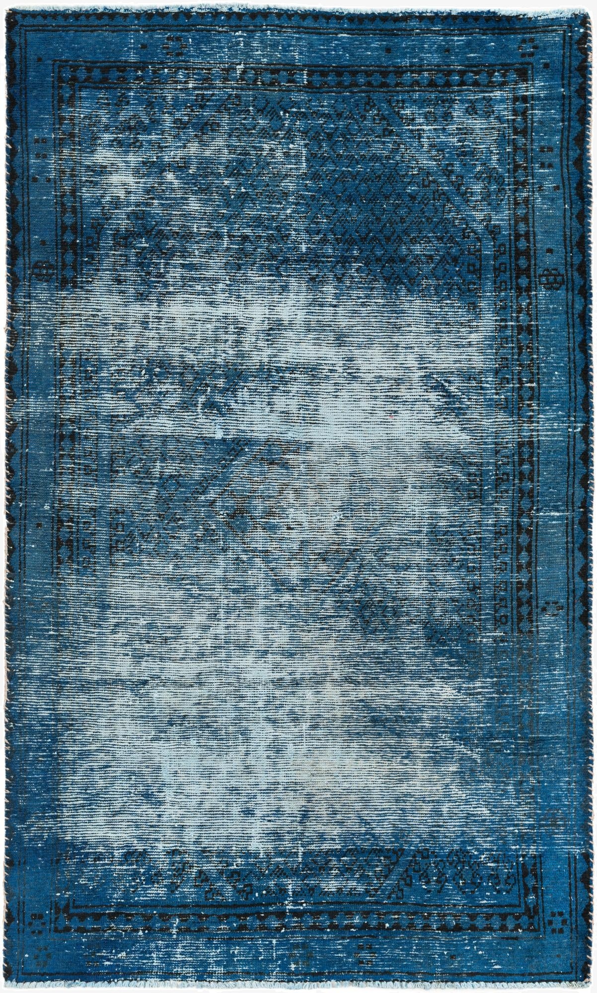  4' x 6' 7  Hand Knotted Ultra Vintage Wool Rug