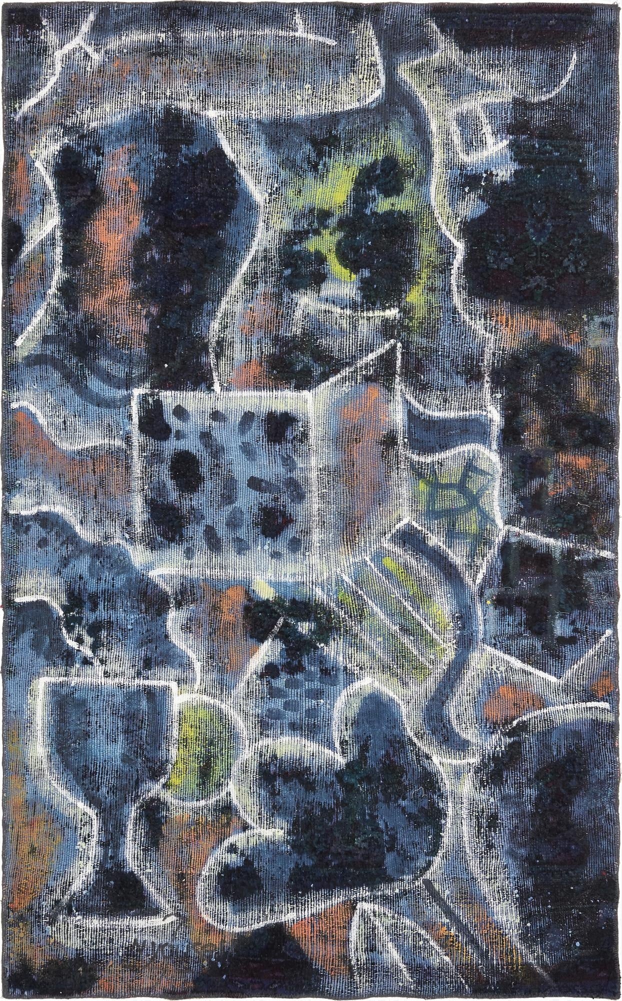  4' 3 x 6' 10  Hand Knotted Ultra Vintage Persian Wool Rug