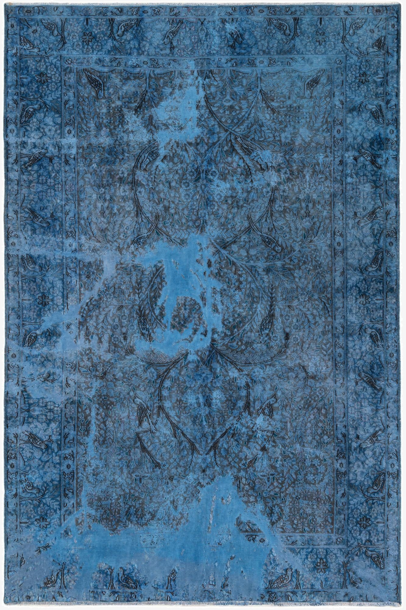  6' 2 x 9' 2  Hand Knotted Ultra Vintage Persian Wool Rug