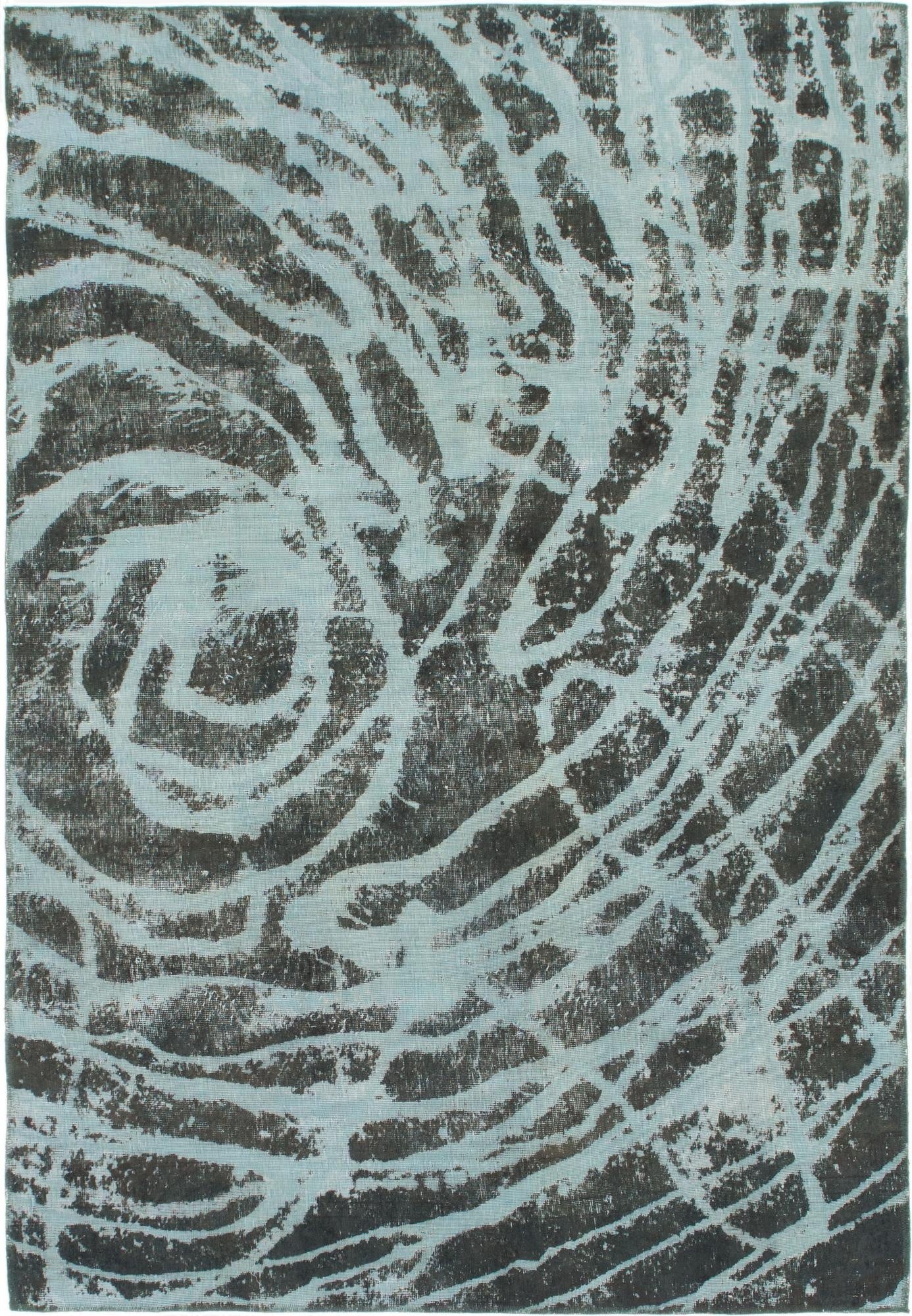  5' 10 x 8' 7  Hand Knotted Ultra Vintage Persian Wool Rug