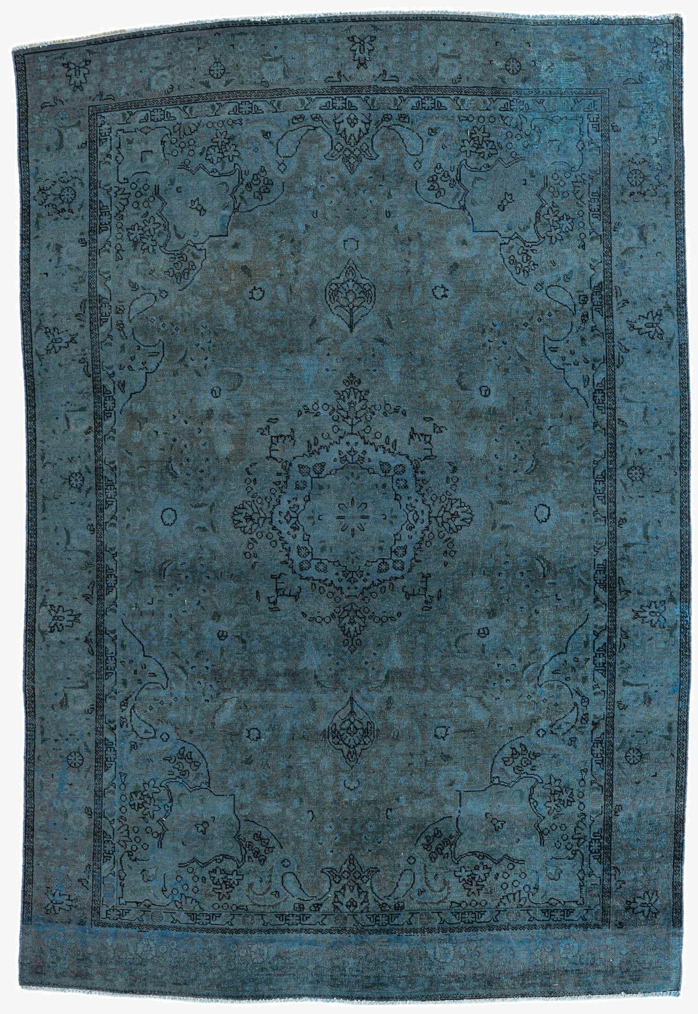  6' 4 x 9' 5  Hand Knotted Ultra Vintage Persian Wool Rug