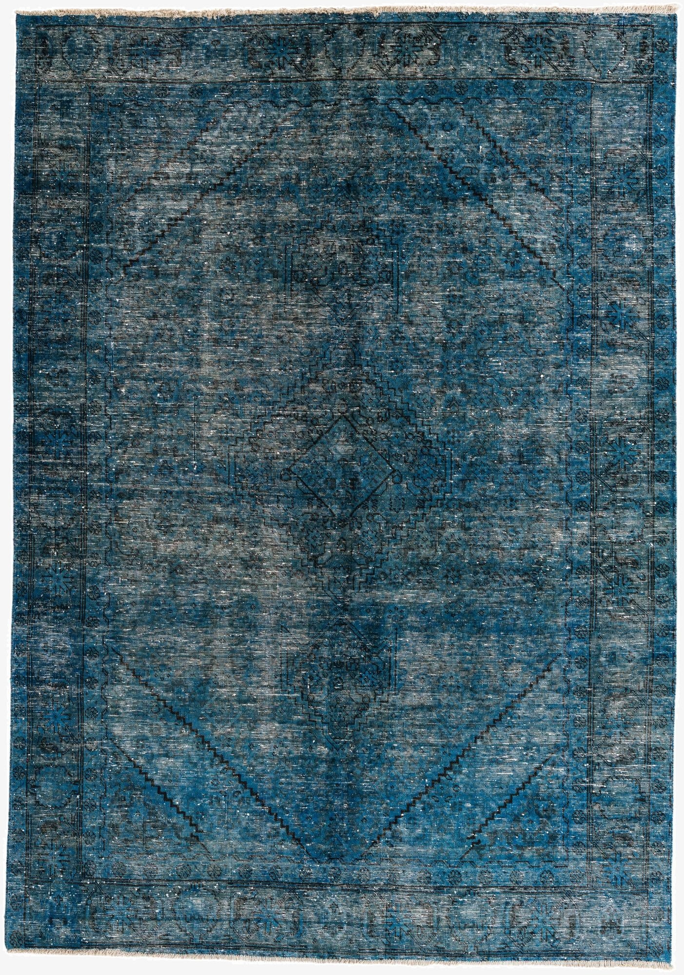  6' 6 x 9' 1  Hand Knotted Ultra Vintage Persian Wool Rug