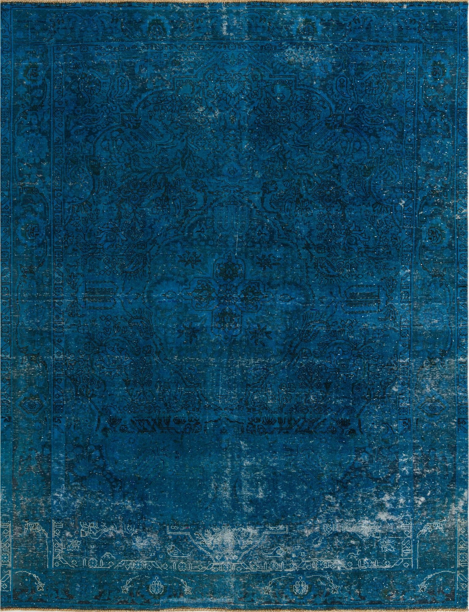  8' 1 x 10' 6  Hand Knotted Ultra Vintage Persian Wool Rug