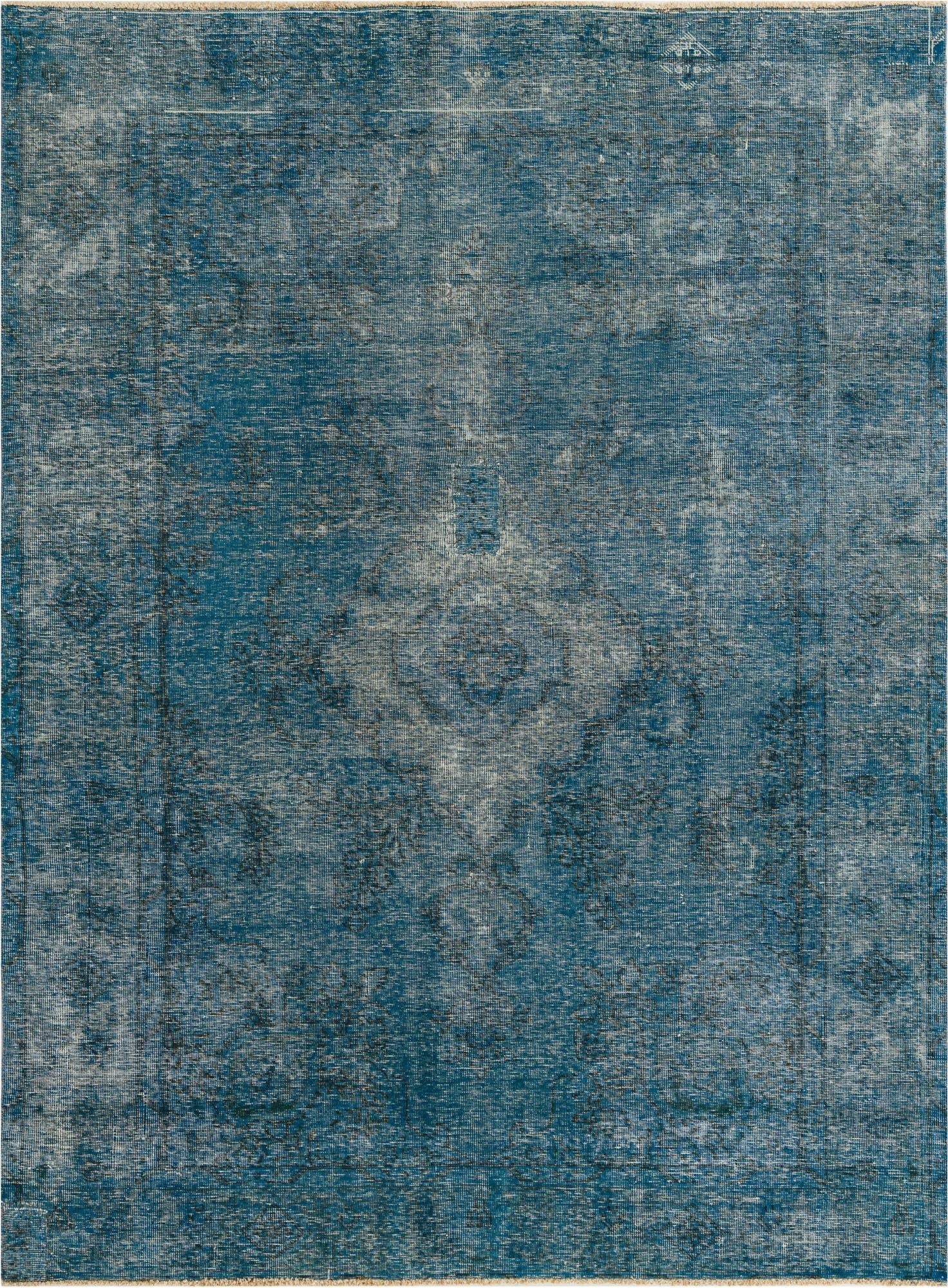  6' 7 x 9'  Hand Knotted Ultra Vintage Persian Wool Rug