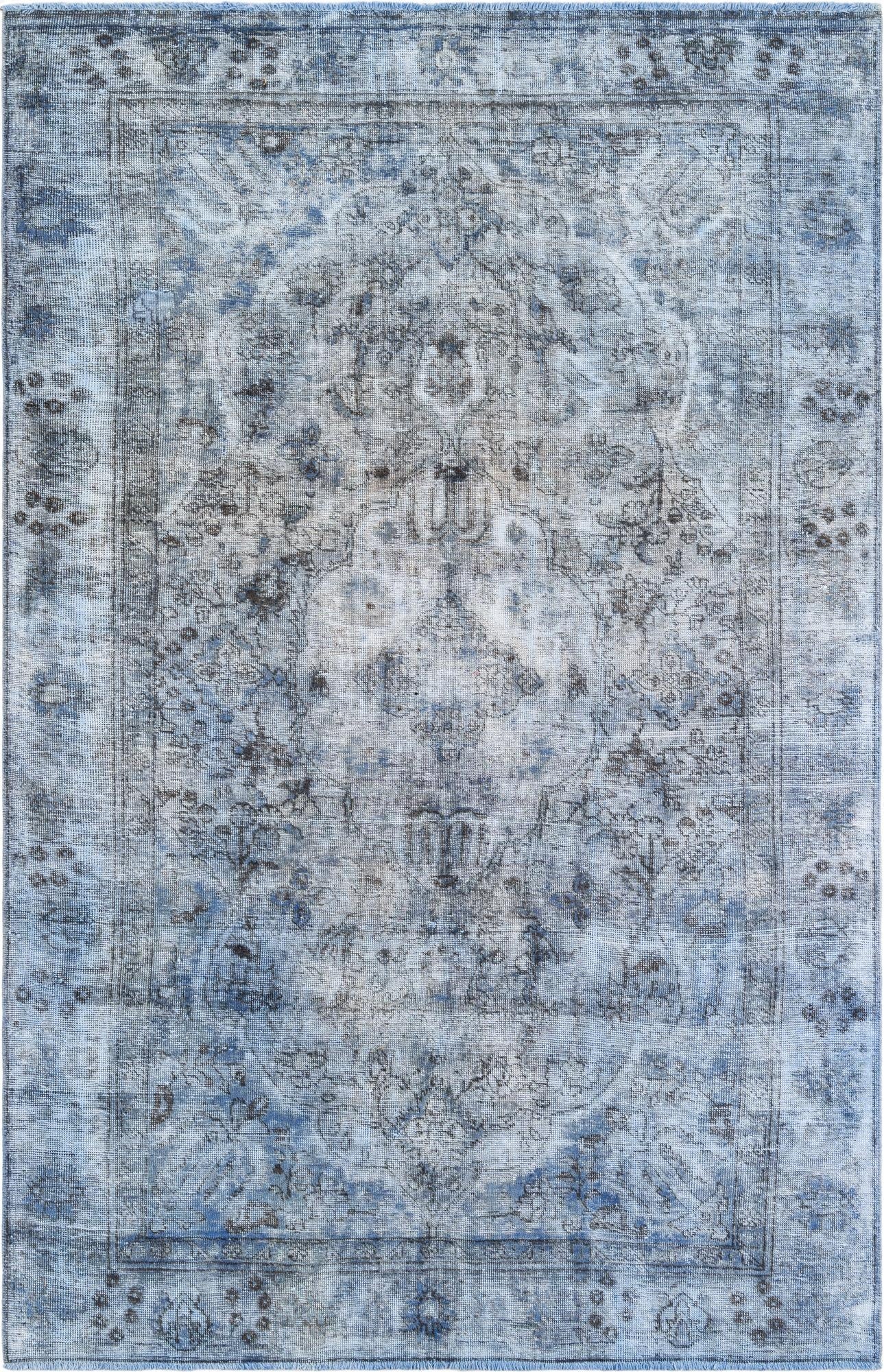  6' x 9' 8  Hand Knotted Ultra Vintage Persian Wool Rug