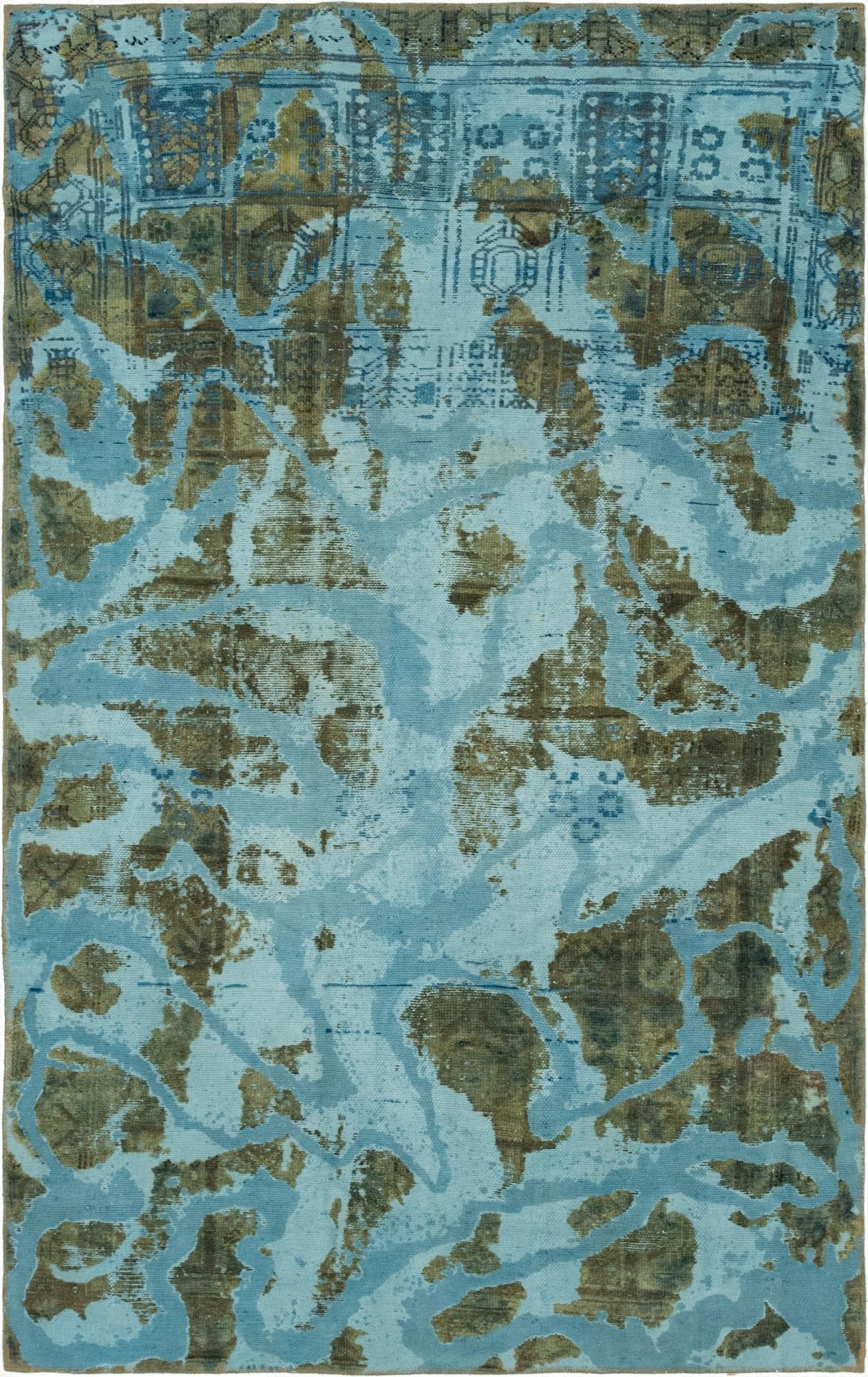  5' 6 x 8' 10  Hand Knotted Ultra Vintage Persian Wool Rug