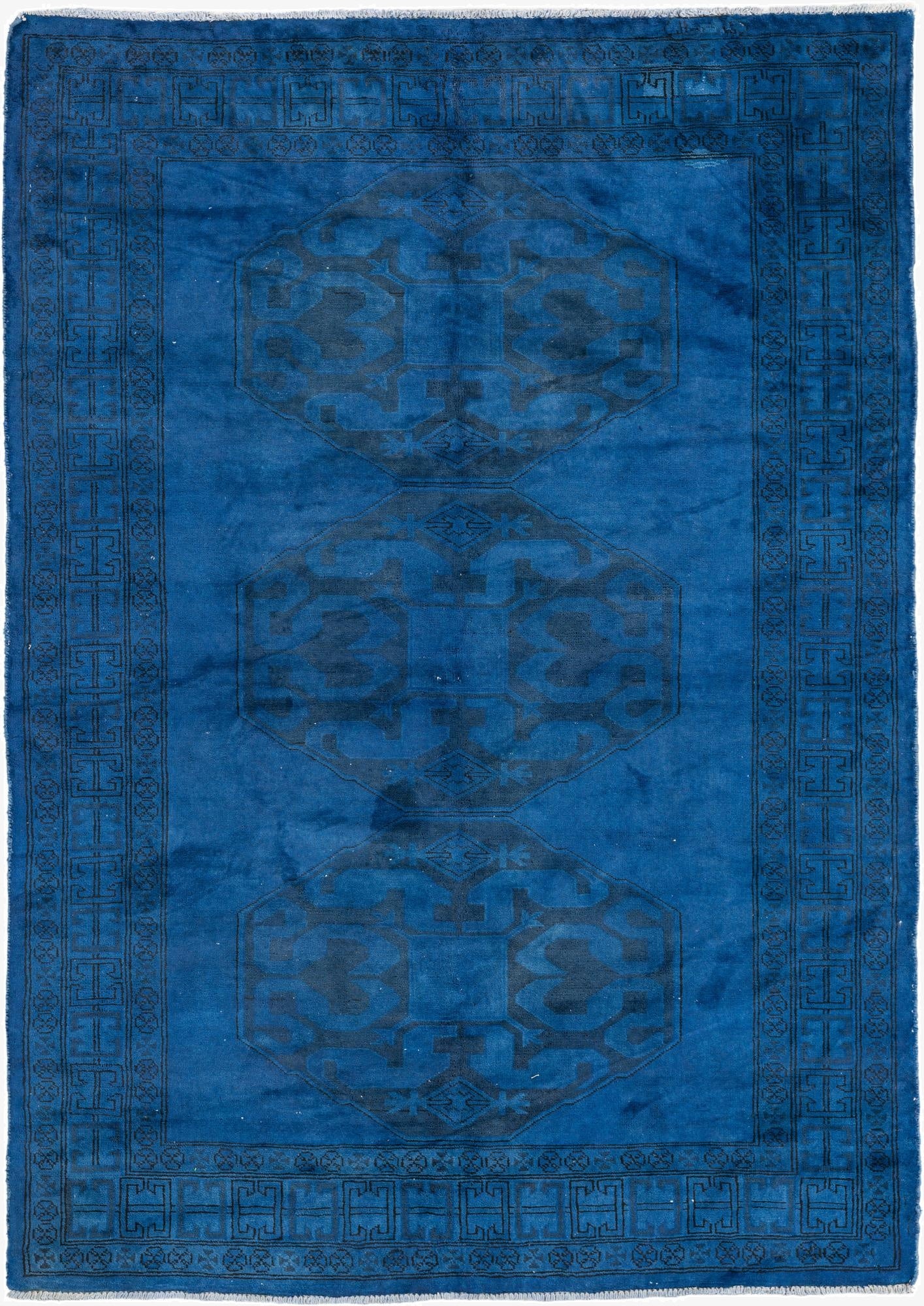  4' 1 x 5' 9  Hand Knotted Ultra Vintage Persian Wool Rug