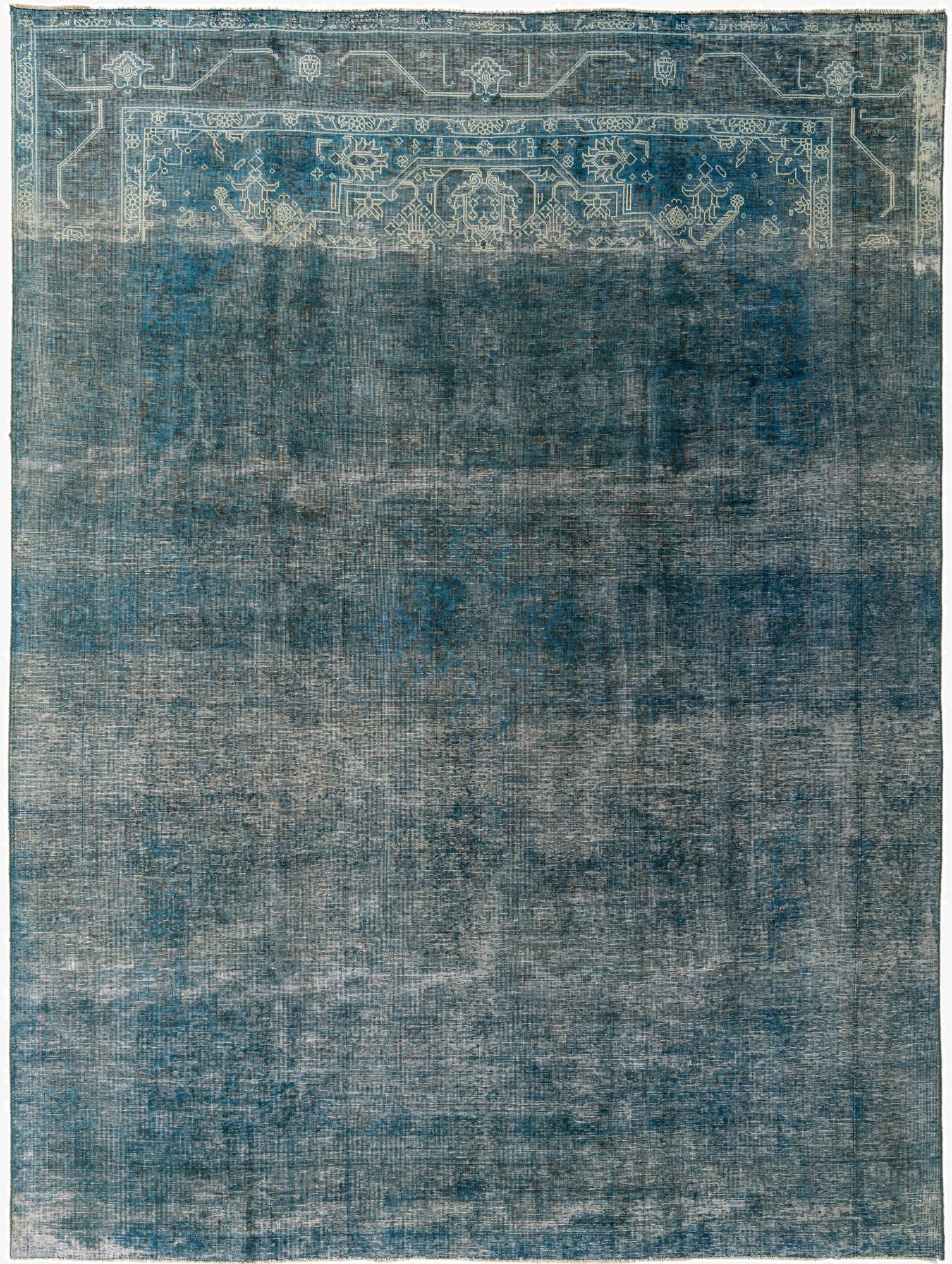  9' 3 x 12' 8  Hand Knotted Ultra Vintage Persian Wool Rug