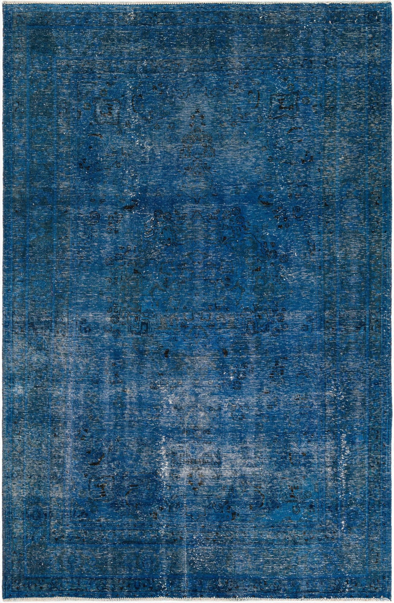  6' 2 x 9' 5  Hand Knotted Ultra Vintage Persian Wool Rug