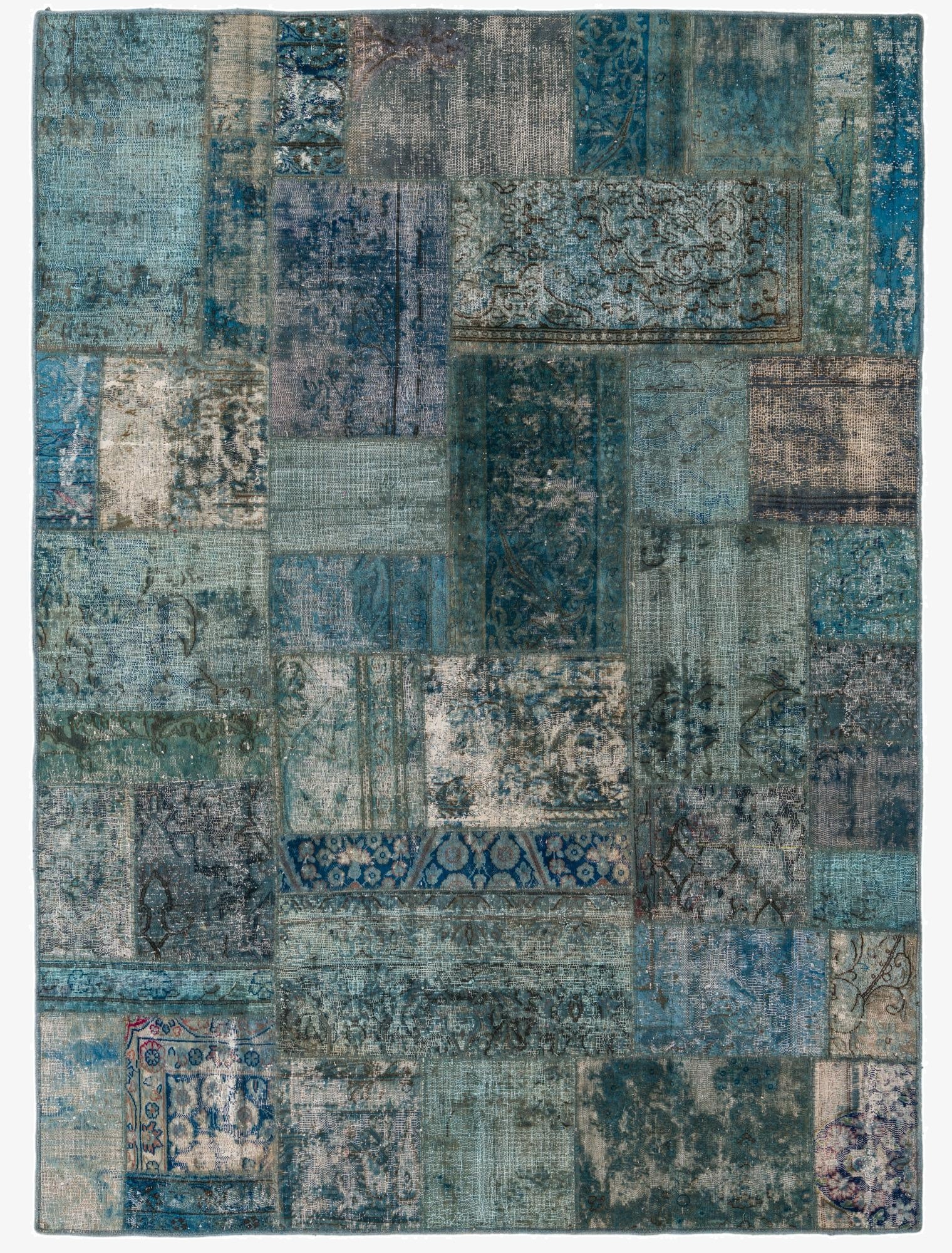  5' 9 x 8'  Hand Knotted Ultra Vintage Persian Wool Rug