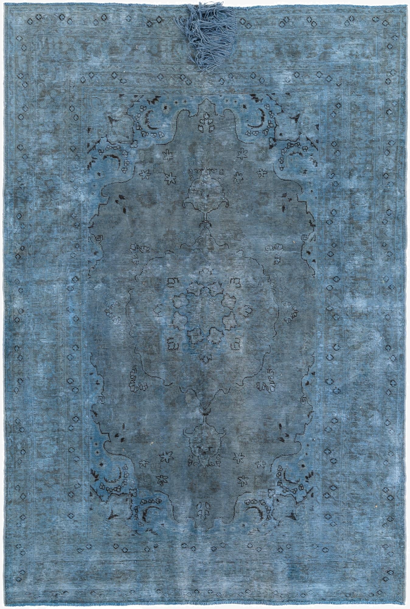  6' 4 x 9' 5  Hand Knotted Ultra Vintage Persian Wool Rug
