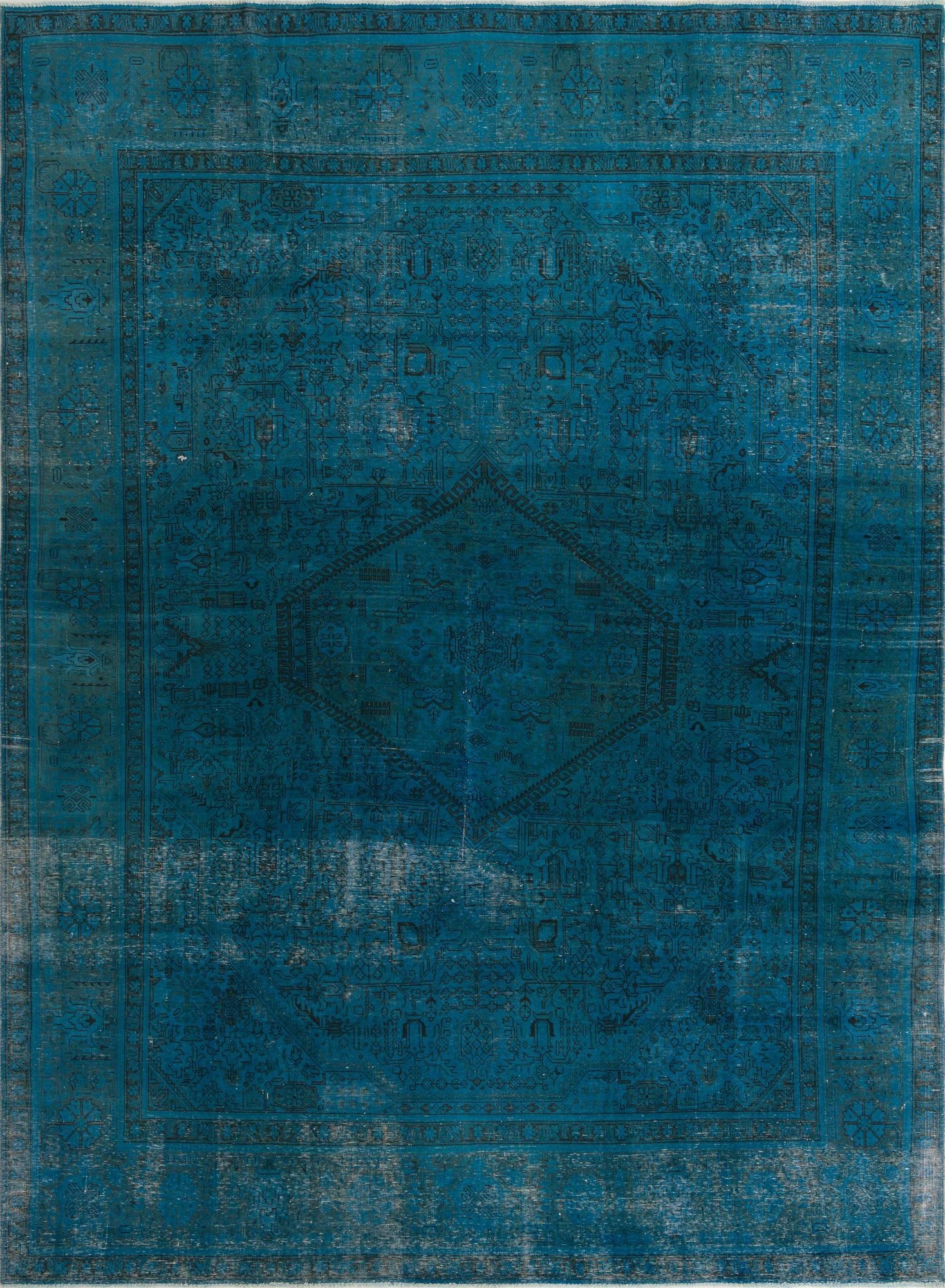  9' 8 x 13' 1  Hand Knotted Ultra Vintage Persian Wool Rug