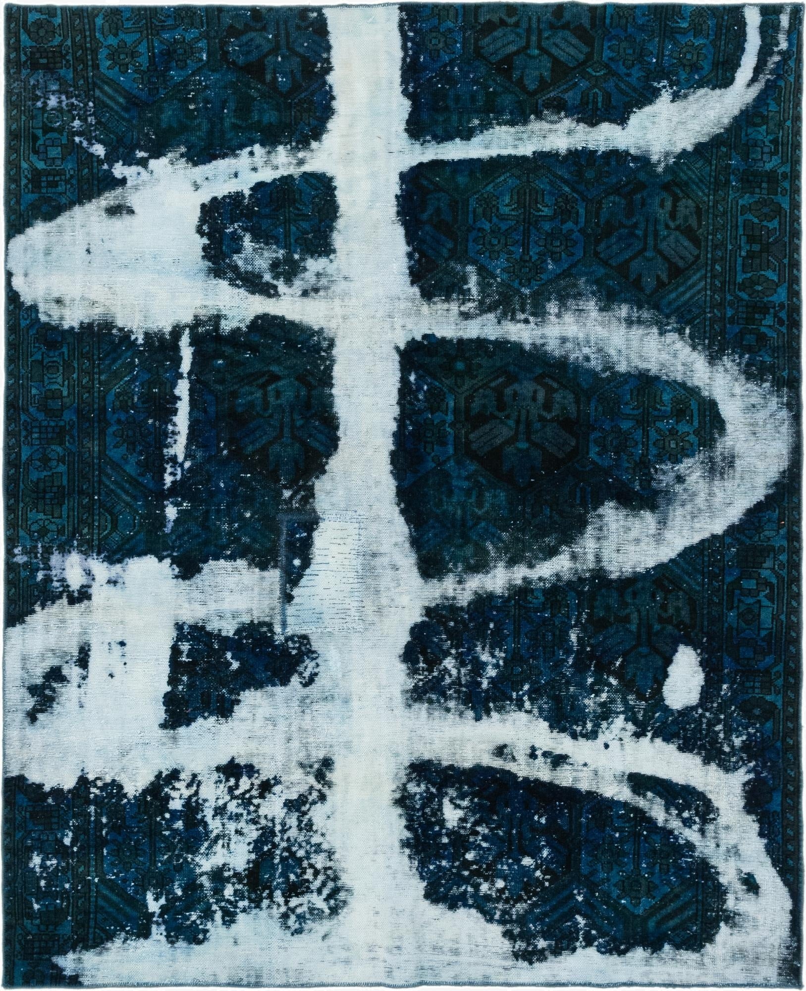  6' 3 x 7' 8  Hand Knotted Ultra Vintage Persian Wool Rug