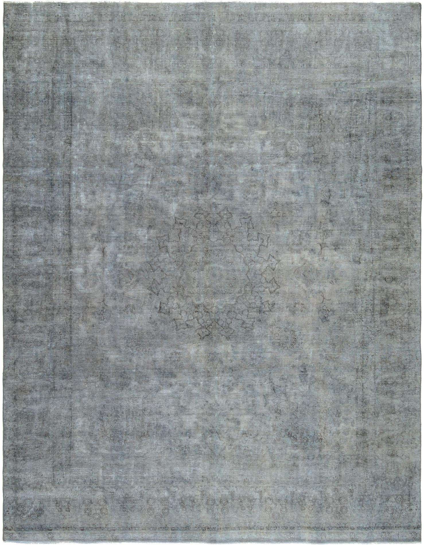 A 9x12 rectangular Vintage Royal Persian rug in shades of blue and gray, featuring a subtle, faded traditional pattern.