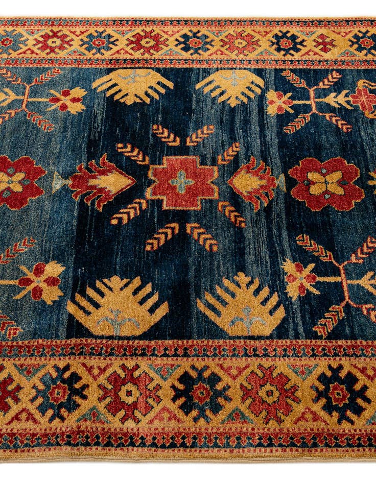 Detail image of  5' 1 x 6' 4  Hand Knotted Ziegler Wool Rug