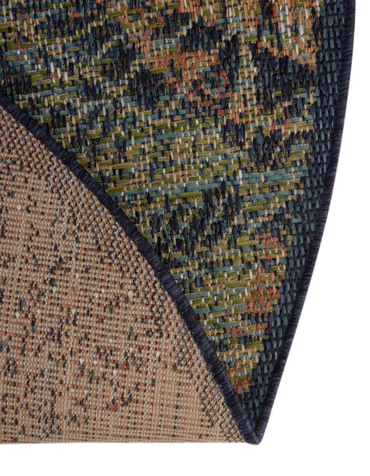 Detail image of  7' 10 x 7' 10  Washable Baja Indoor / Outdoor Round Rug