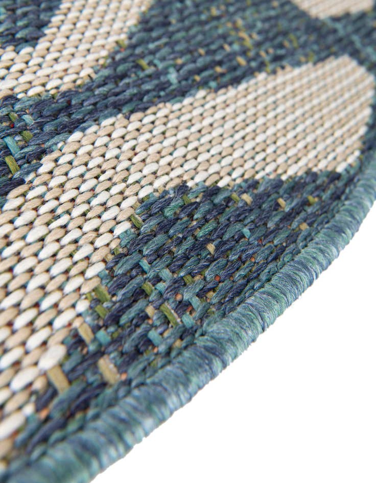 Detail image of  3' 3 x 3' 3  Washable Baja Indoor / Outdoor Round Rug