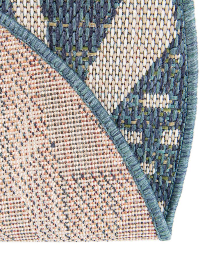 Detail image of  3' 3 x 3' 3  Washable Baja Indoor / Outdoor Round Rug