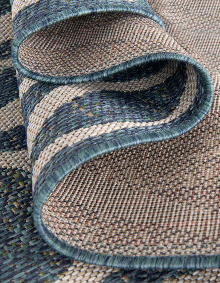 Detail image of  3' 3 x 3' 3  Washable Baja Indoor / Outdoor Round Rug