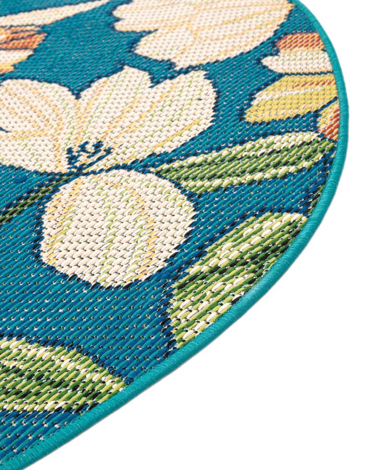 Detail image of  4' x 4'  Washable Baja Indoor / Outdoor Round Rug