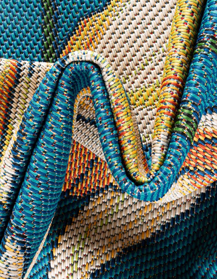 Detail image of  4' x 4'  Washable Baja Indoor / Outdoor Round Rug