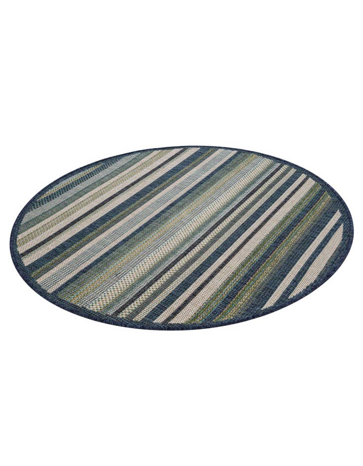 Detail image of  4' x 4'  Washable Baja Indoor / Outdoor Round Rug