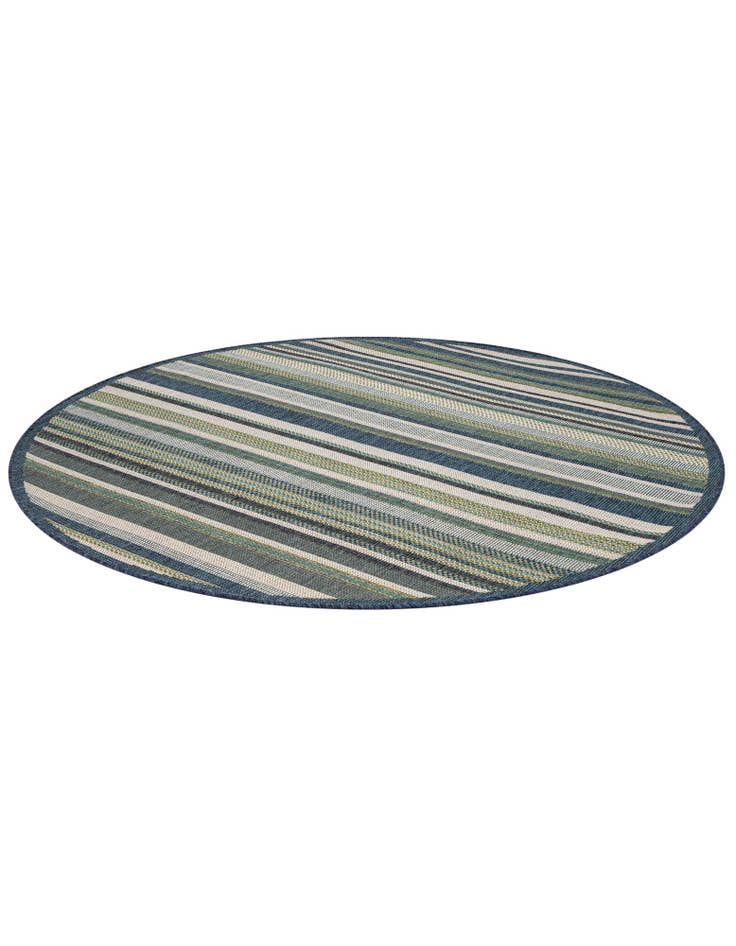 Detail image of  6' x 6'  Washable Baja Indoor / Outdoor Round Rug