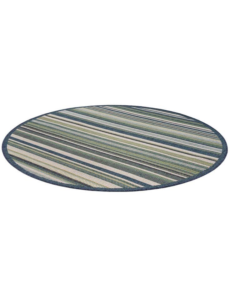 Detail image of  7' x 7'  Washable Baja Indoor / Outdoor Round Rug