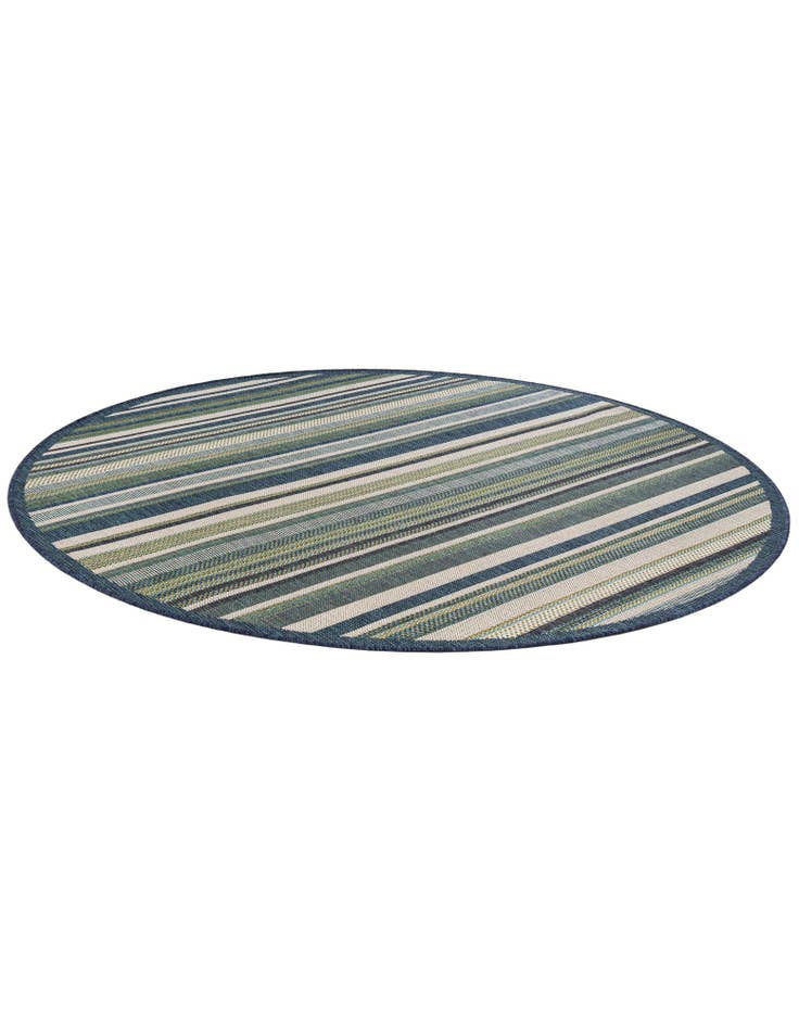 Detail image of  7' x 7'  Washable Baja Indoor / Outdoor Round Rug