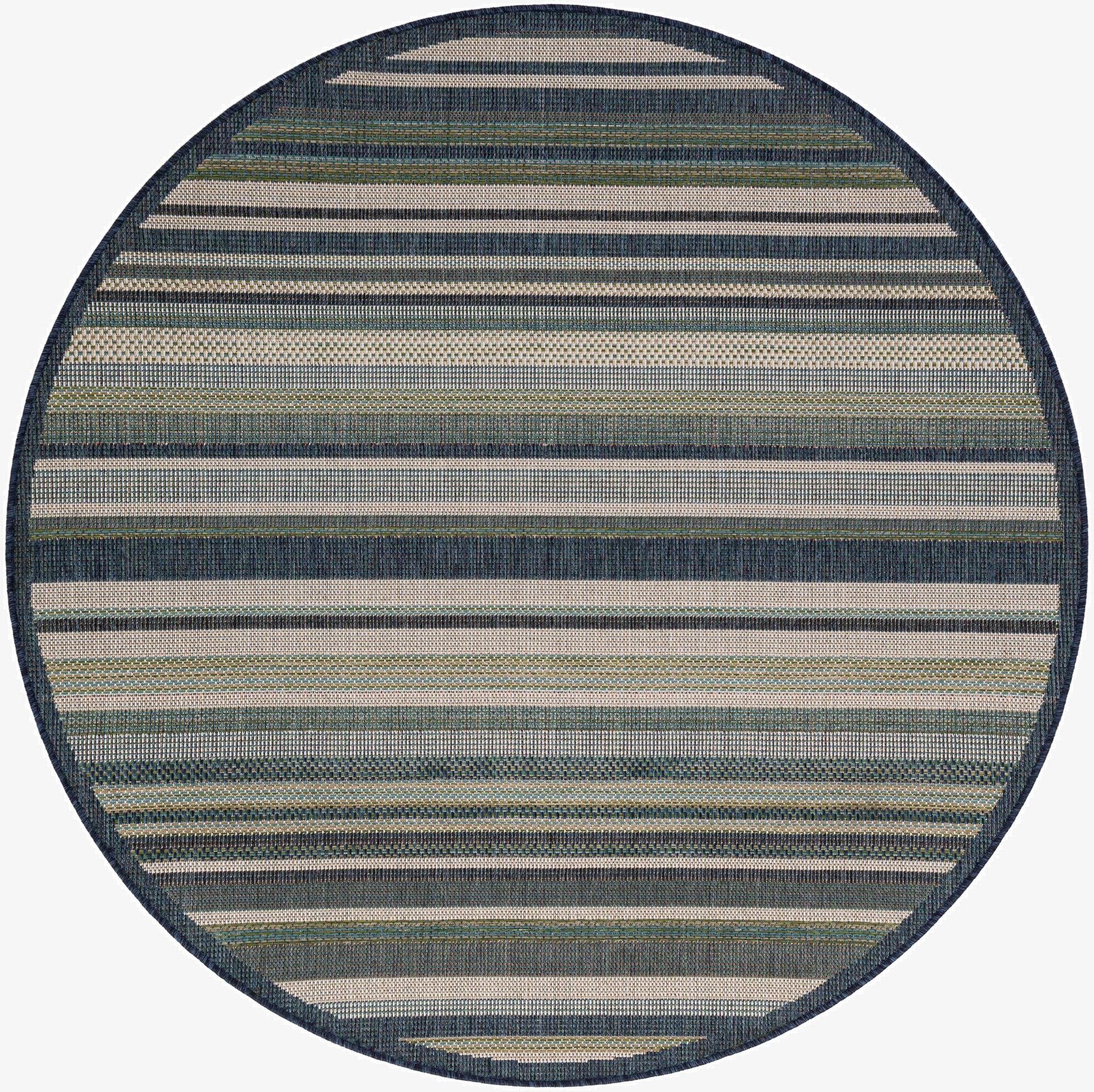  6' x 6'  Washable Baja Indoor / Outdoor Round Rug