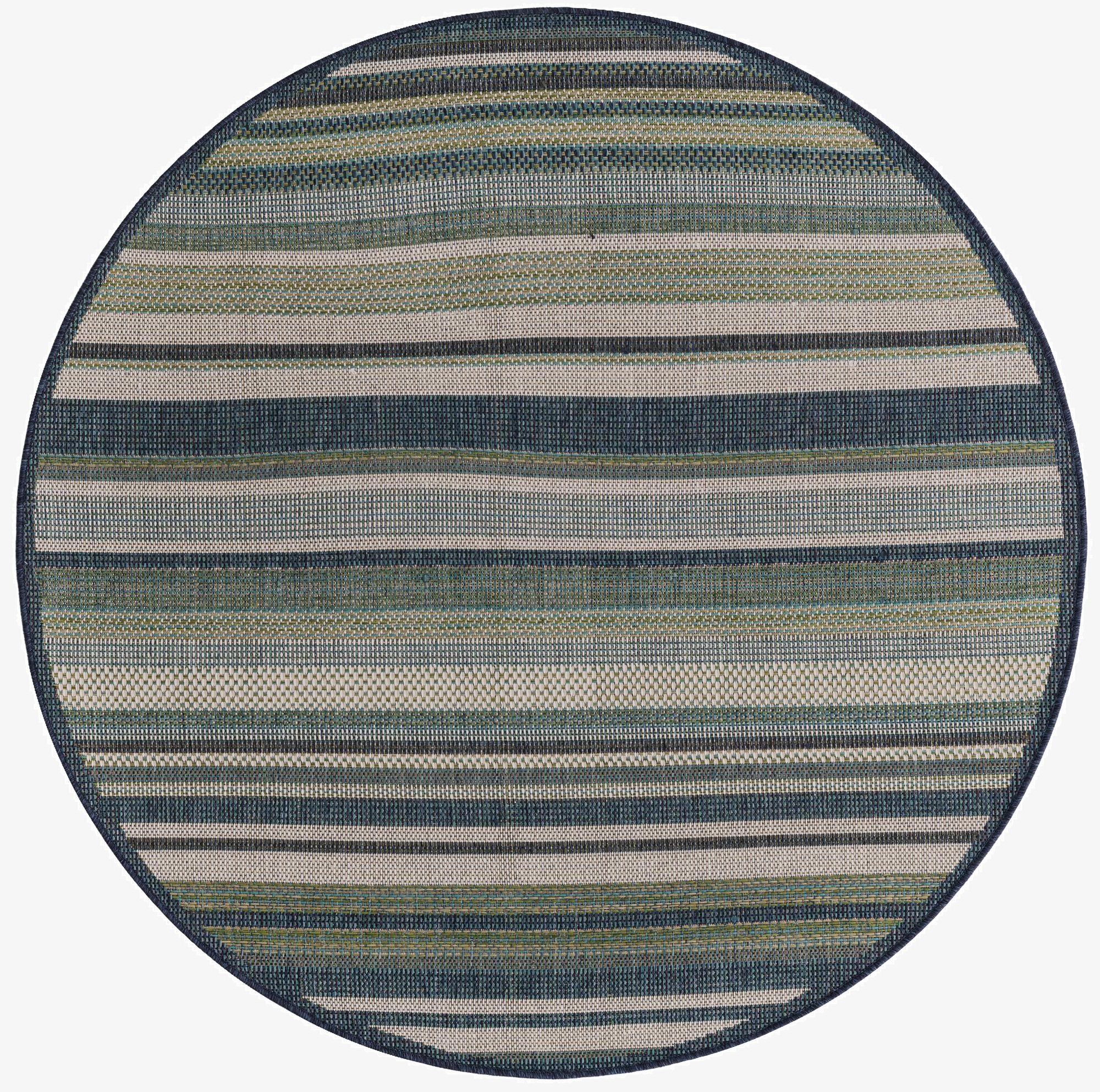  5' 3 x 5' 3  Washable Baja Indoor / Outdoor Round Rug