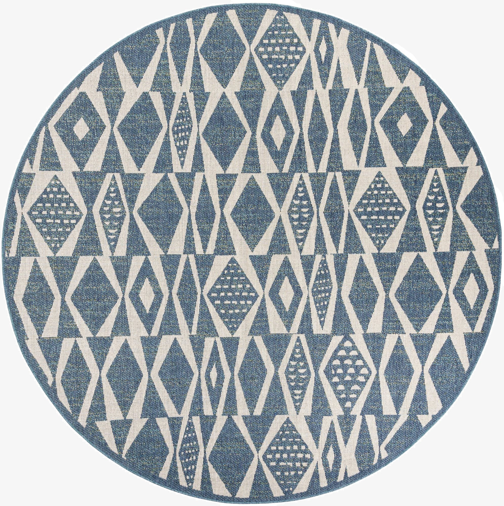  10' x 10'  Washable Baja Indoor / Outdoor Round Rug