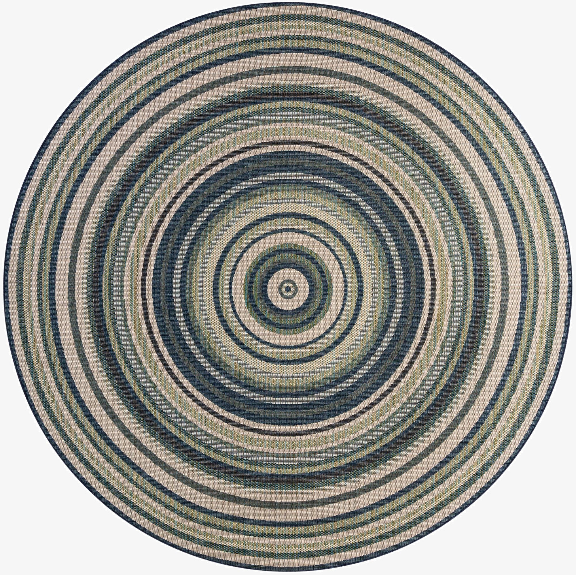  10' x 10'  Washable Baja Indoor / Outdoor Round Rug