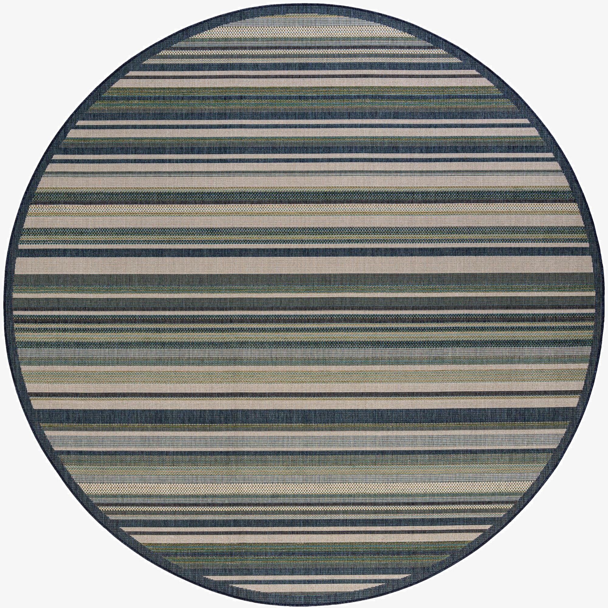  10' x 10'  Washable Baja Indoor / Outdoor Round Rug