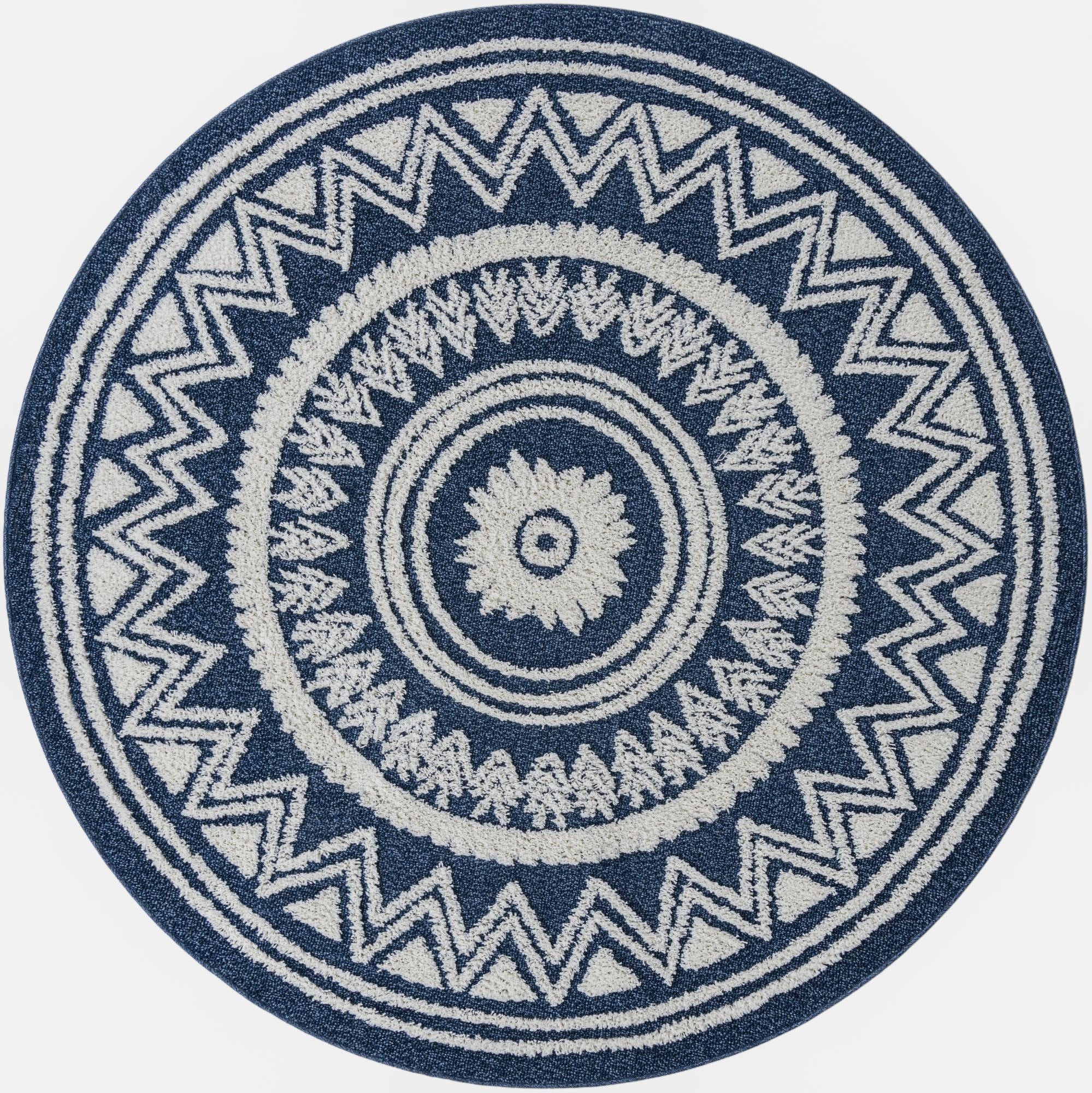  7' 10 x 7' 10 Boho Round Rug