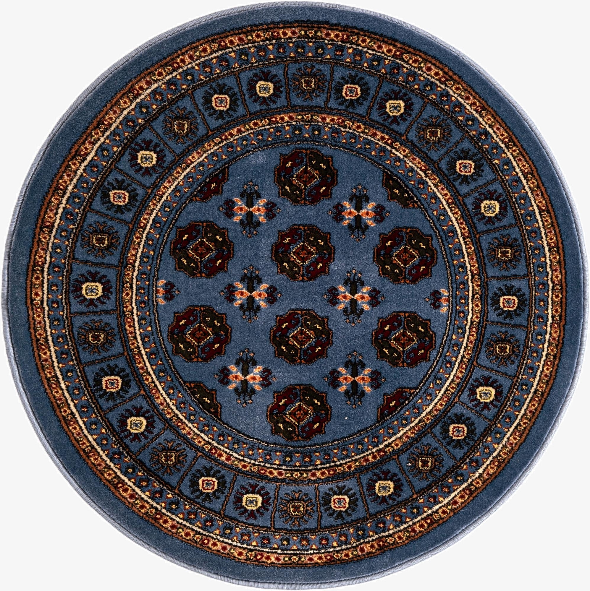  3' x 3' Bokhara Round Rug
