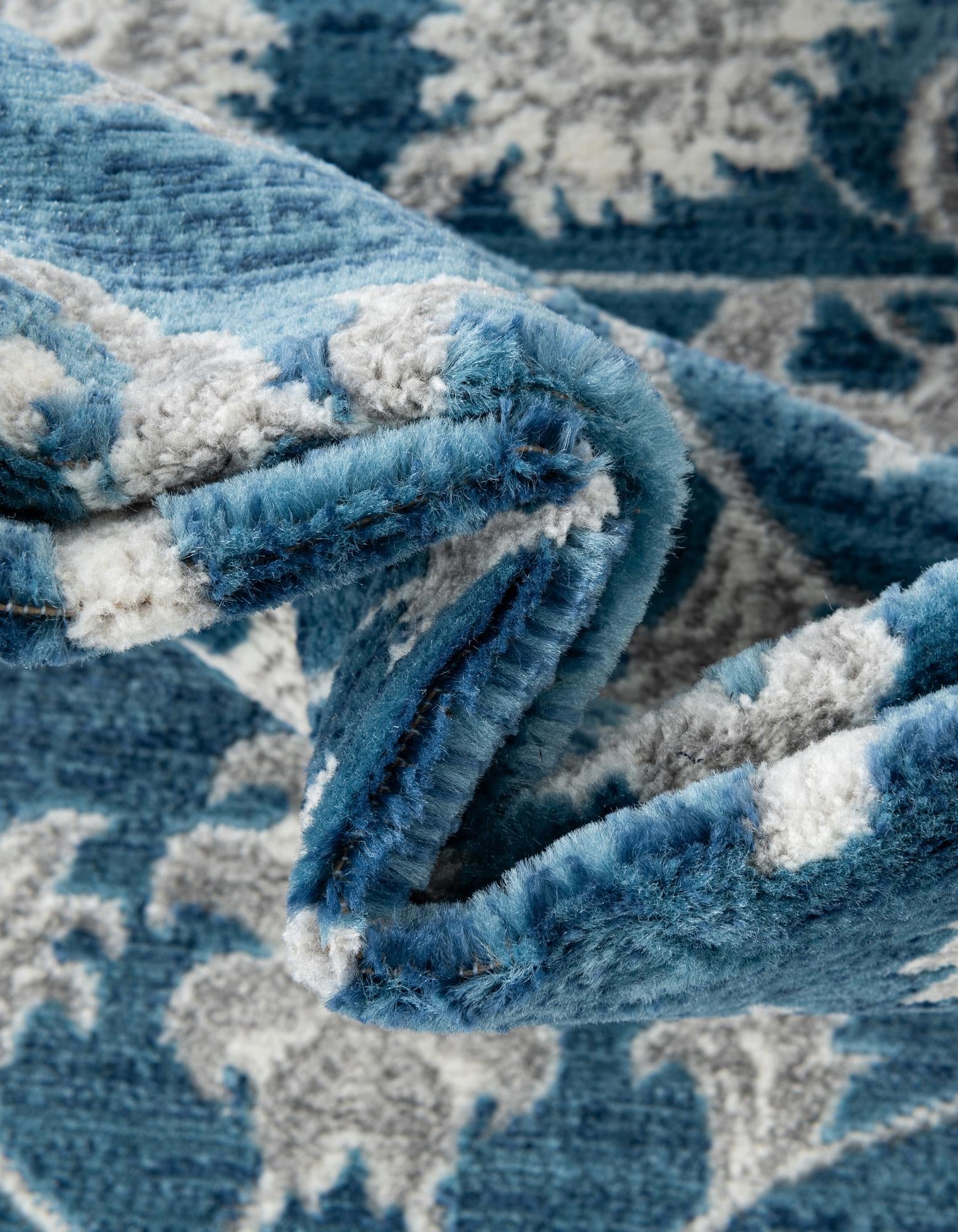 Blue 10' x 10' Boston Round Rug | Rugs.com