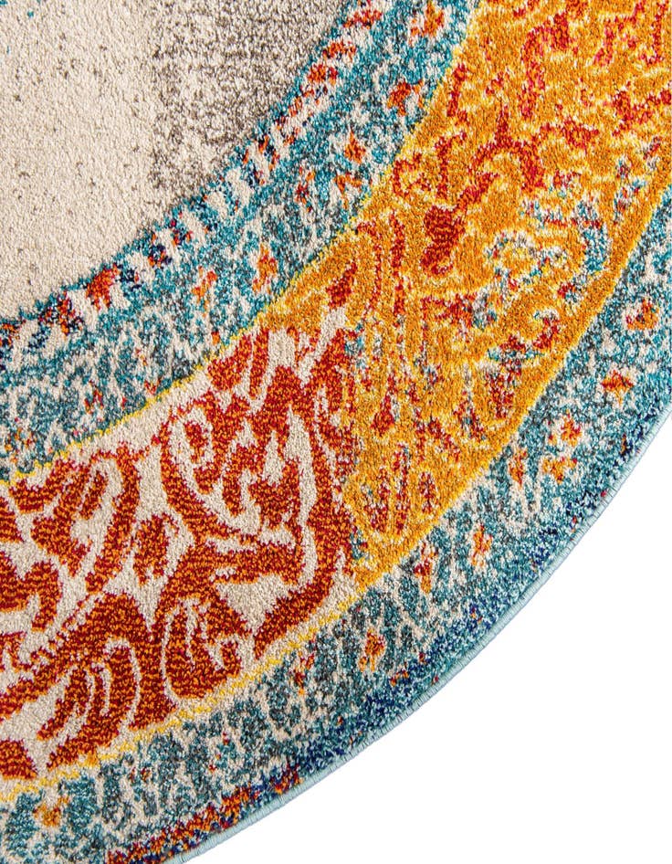 Detail image of  4' x 4'  Washable Carnevale Round Rug