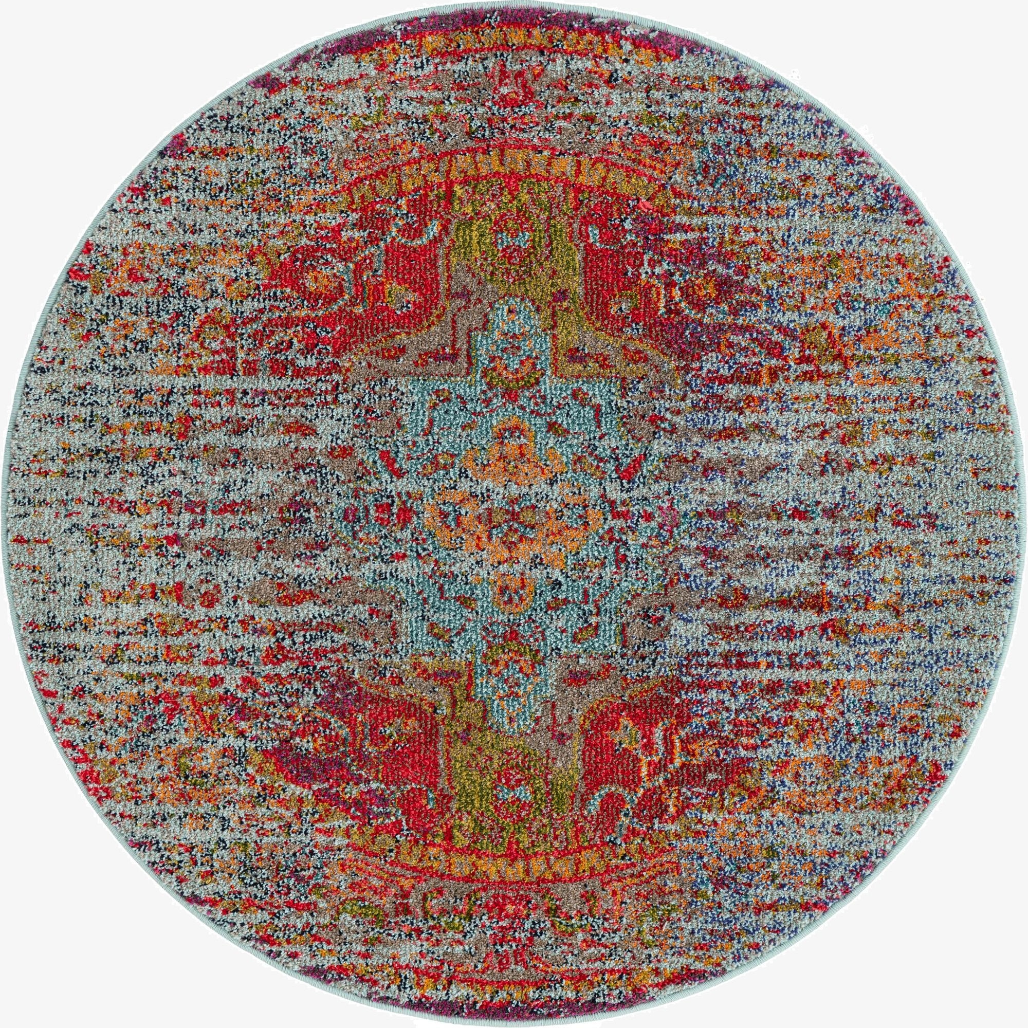  4' x 4'  Washable Carnevale Round Rug