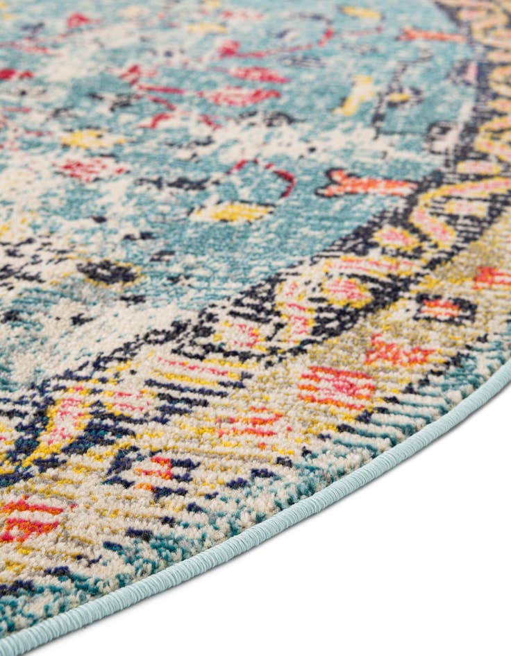 Detail image of  8' x 8'  Washable El Paso Round Rug
