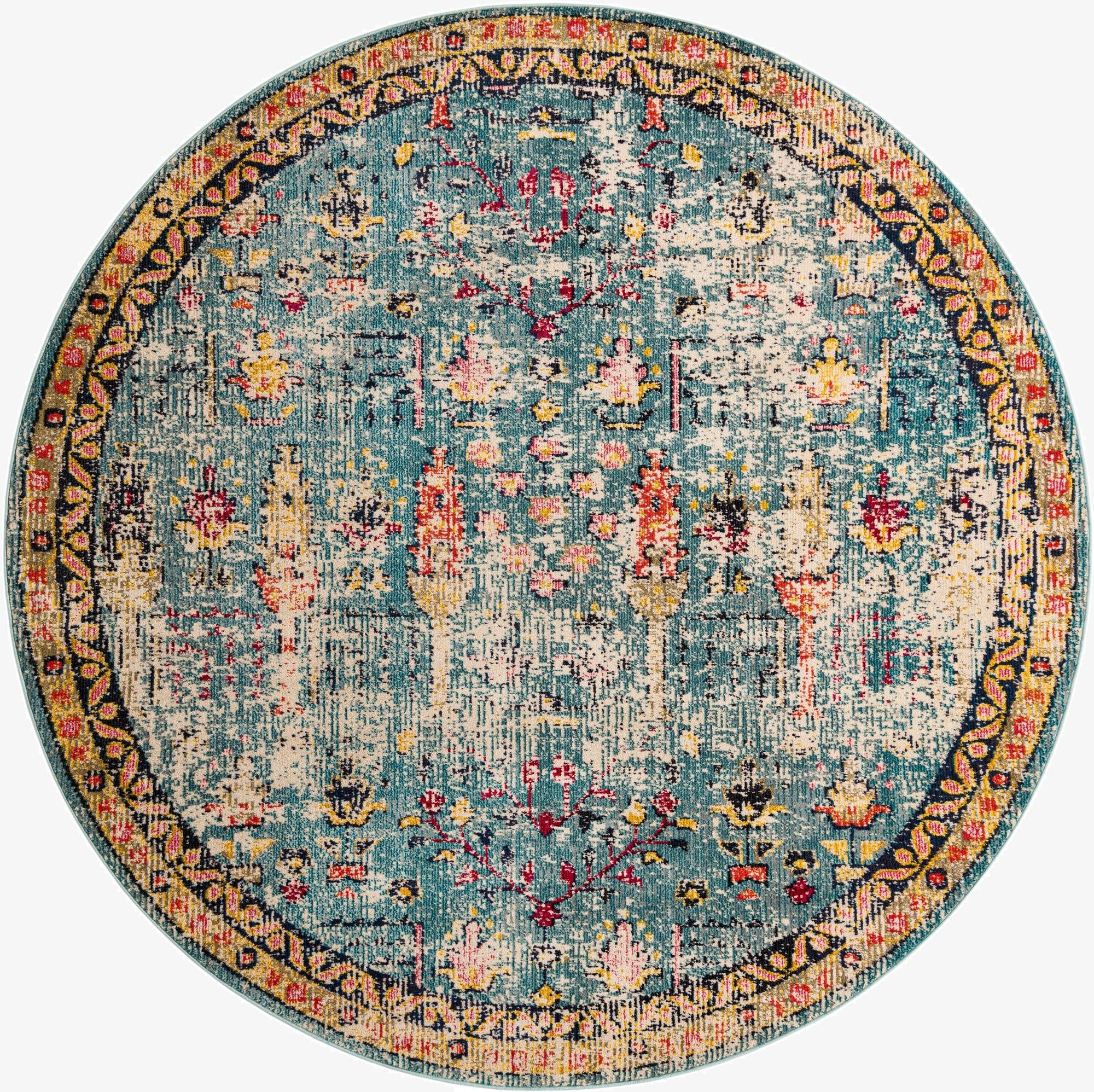  8' x 8'  Washable El Paso Round Rug