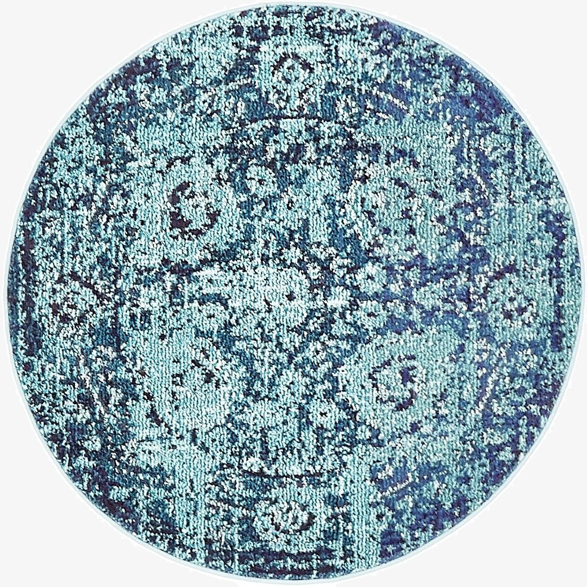  3' 3 x 3' 3  Washable Fleur Round Rug