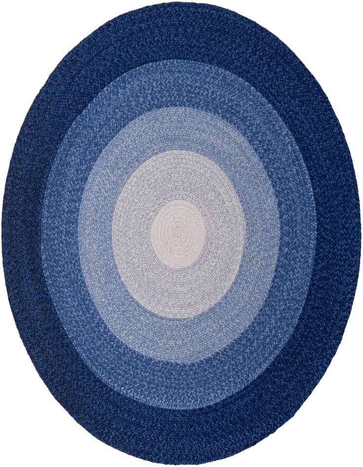 Detail image of  5' 1 x 5' 1  Hand Hand Braided Wool Round Rug