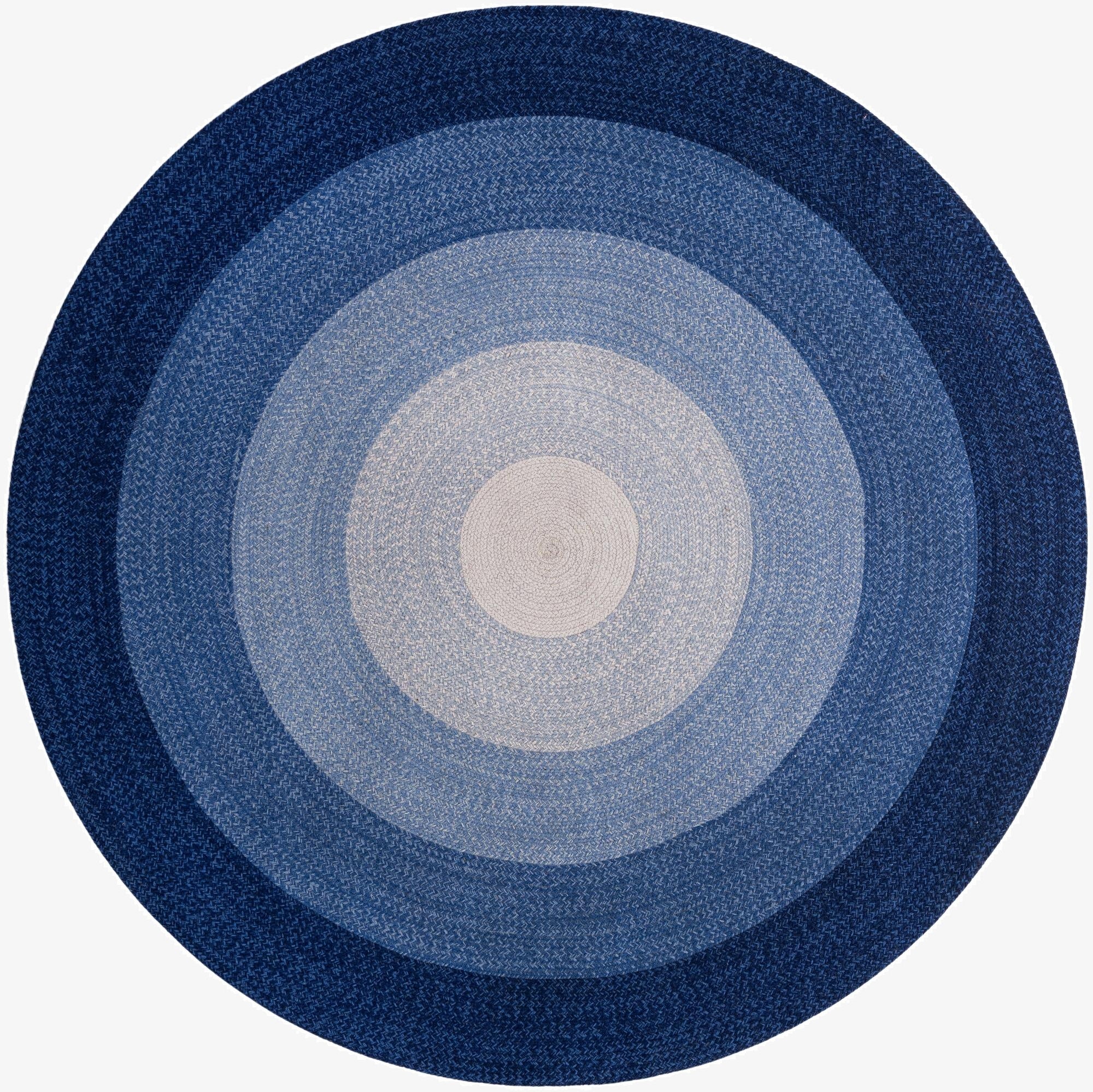  7' 10 x 7' 10  Hand Hand Braided Wool Round Rug